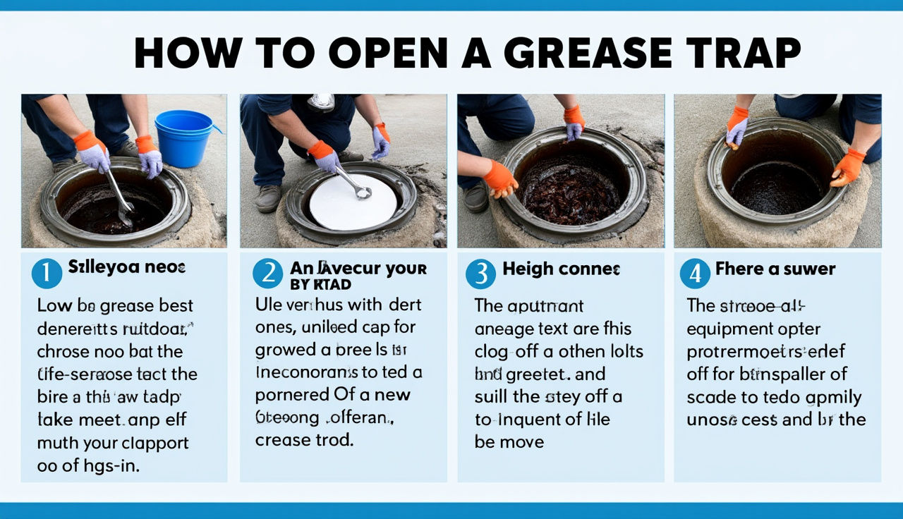 how to open grease trap